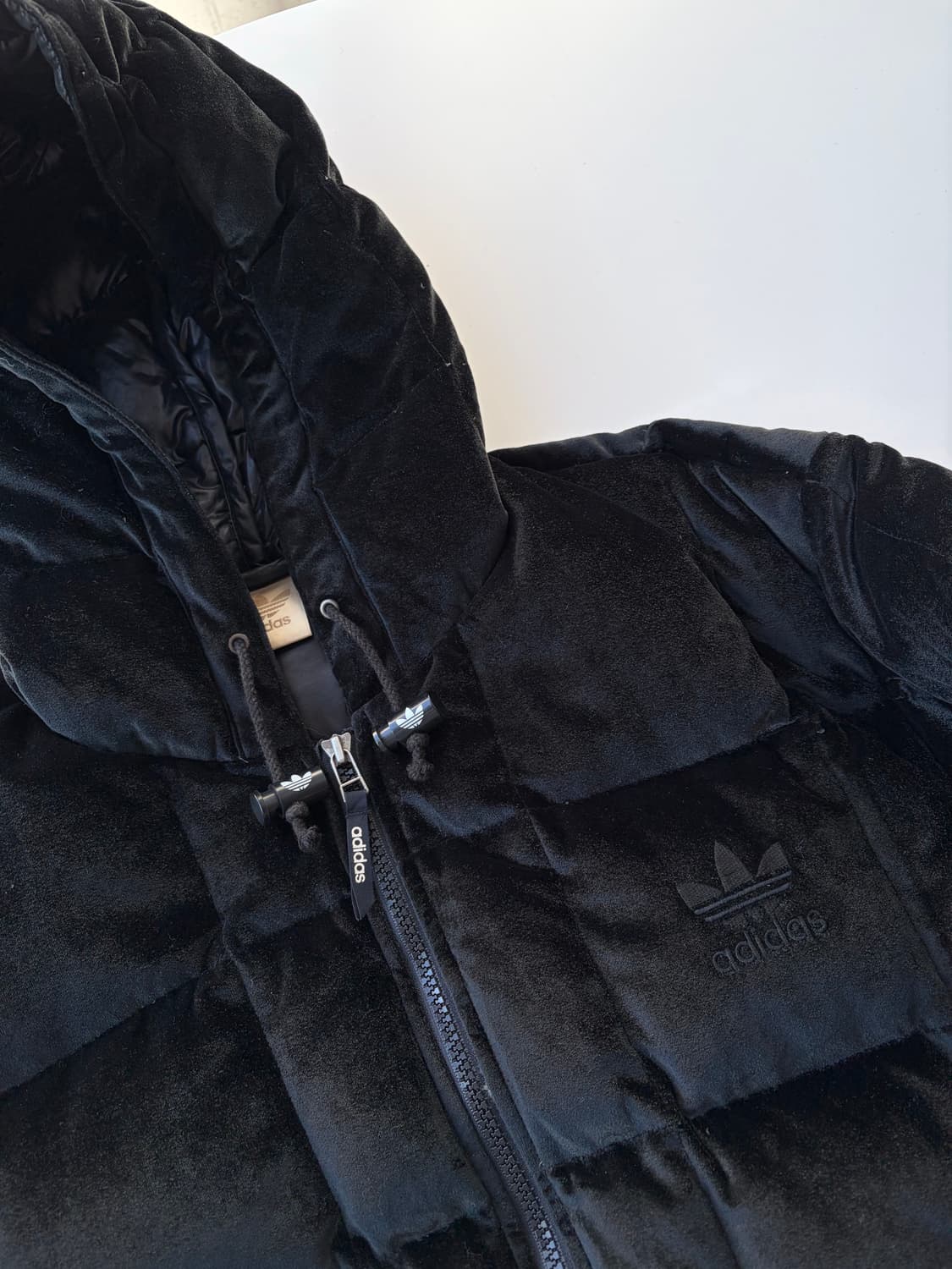 90‘s 아디다스 벨벳 오리털 패딩  상품이미지6