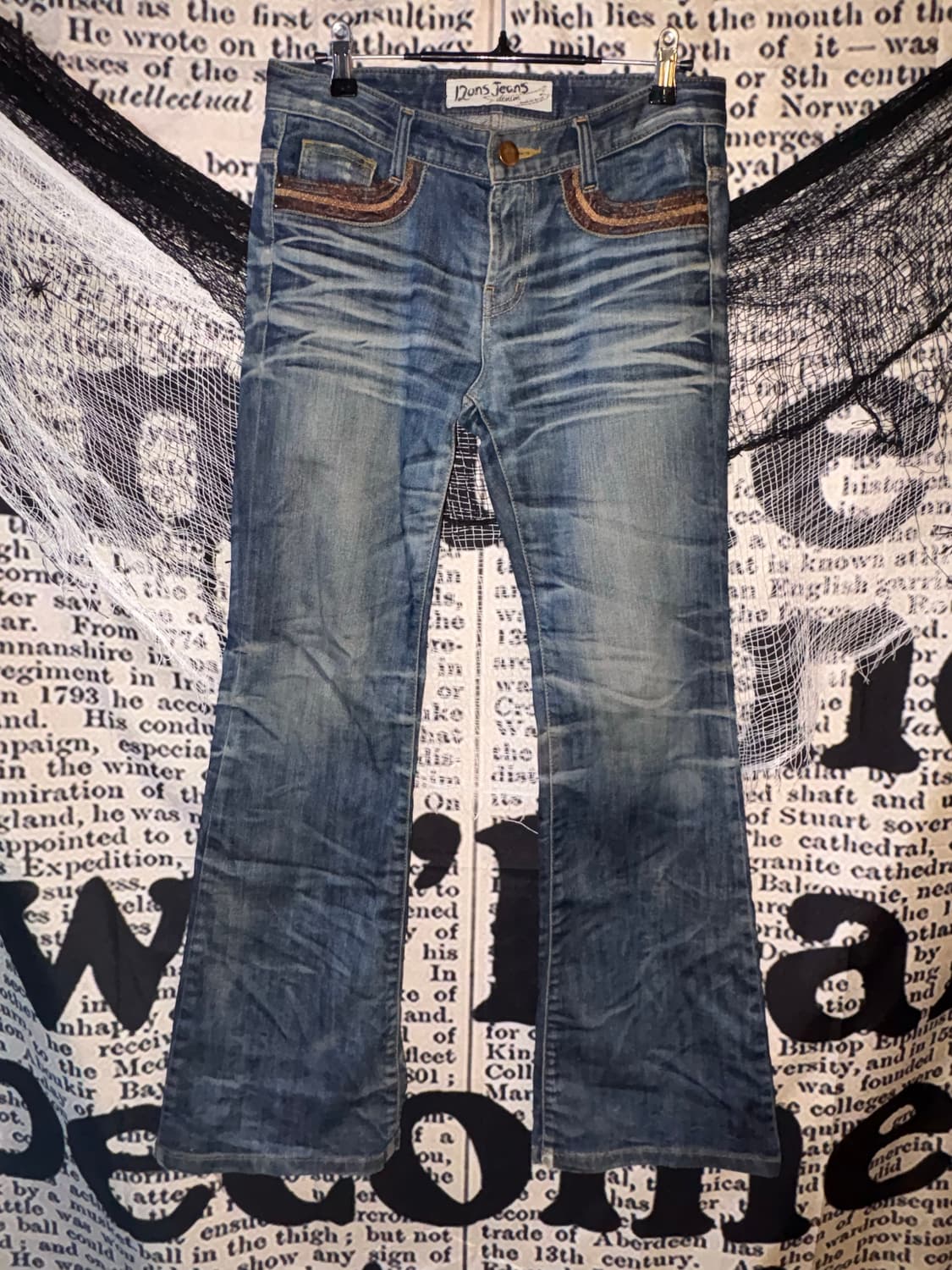 Deep blue Denim Bootcut Pants  상품이미지3