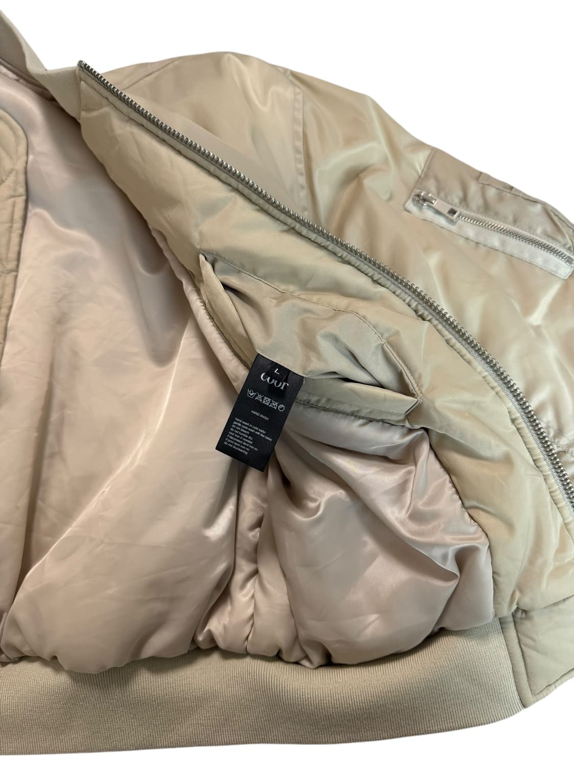 쿠어 베이지 봄버 자켓 상품이미지6