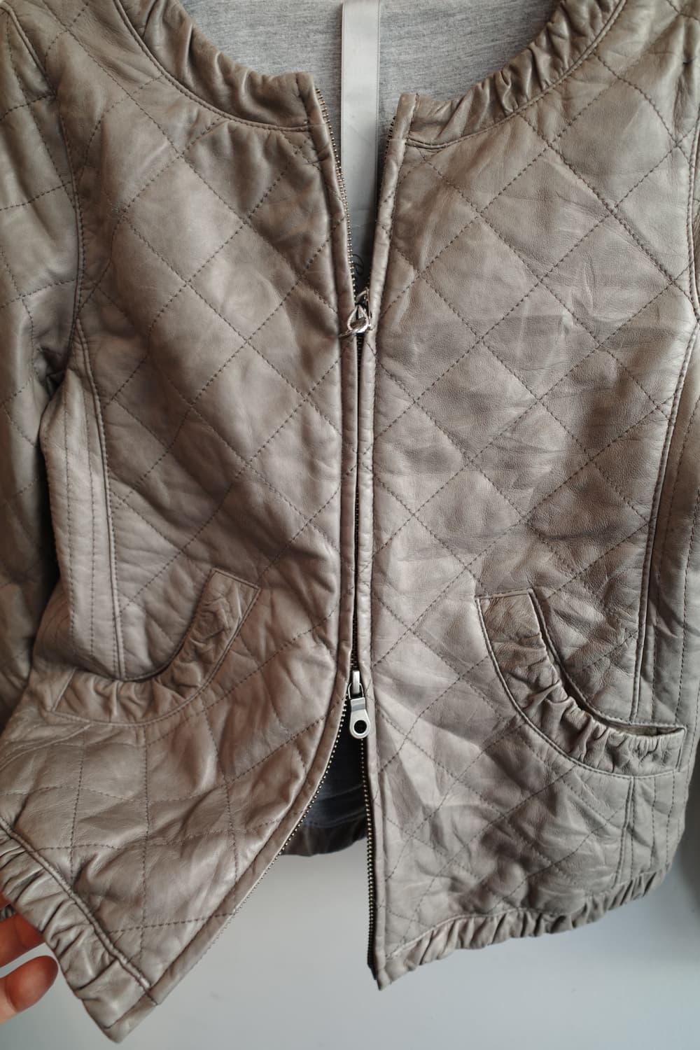 Rennat 투웨이 집업 양가죽 자켓  상품이미지5