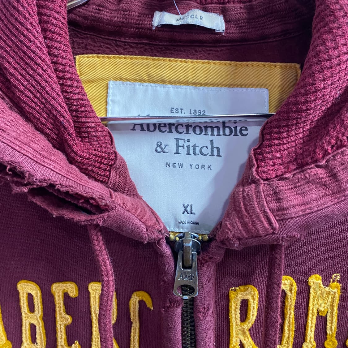 아베크롬비 y2k 빅로고 슬림핏 후드 집업 B3026   상품이미지4