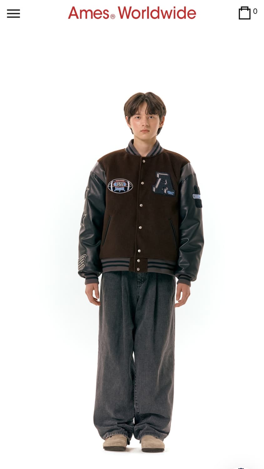FOOTBALL VARSITY JACKET BROWN 상품이미지2