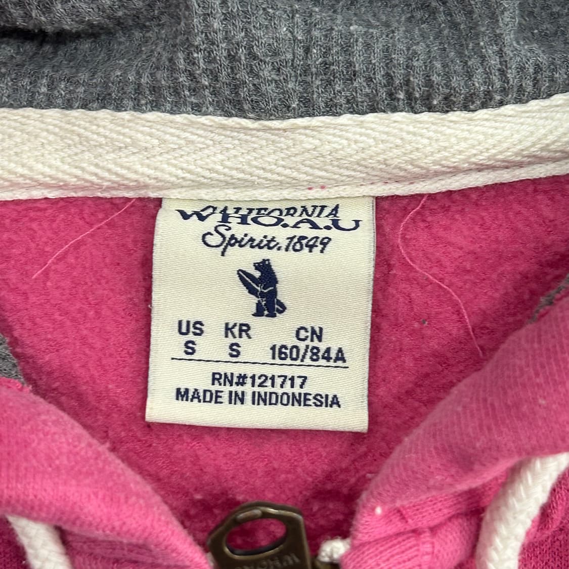 Who.A.U 후아유 핑크 그런지 자수 후드집업 상품이미지6