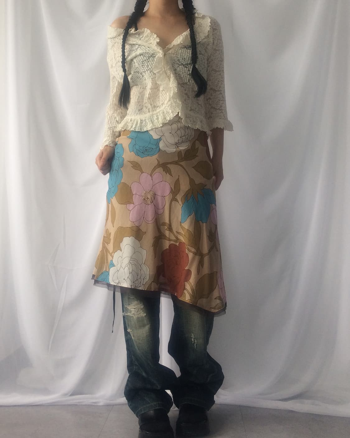 Pattern see through jacket 상품이미지1