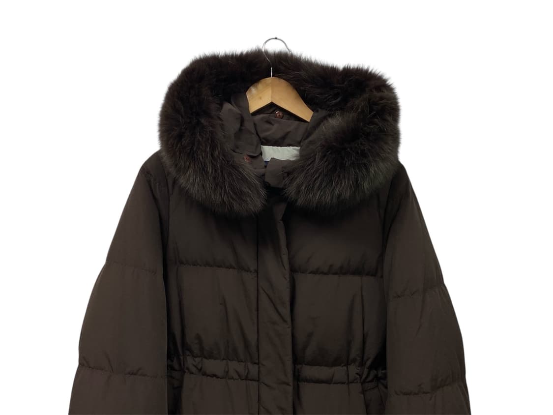 빈폴 여성 여우털 구스 롱패딩(브라운) M  상품이미지2