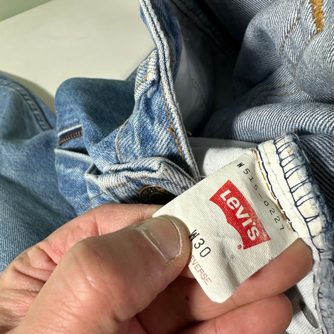 우먼M 리바이스515 보이핏 연청워시드 데님팬츠 청바지 상품이미지5