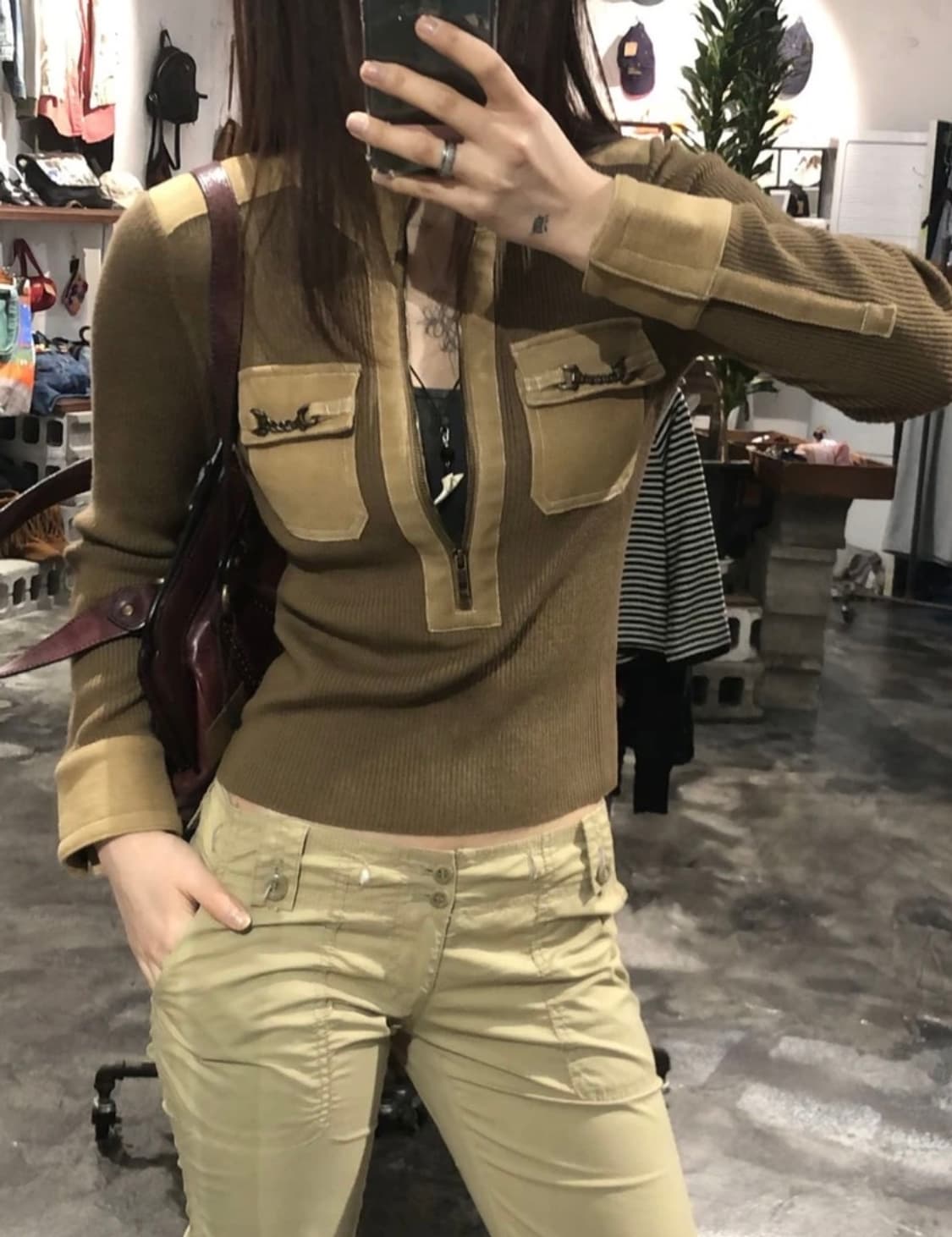 [1939]Epoch brown half zip sweater 상품이미지3