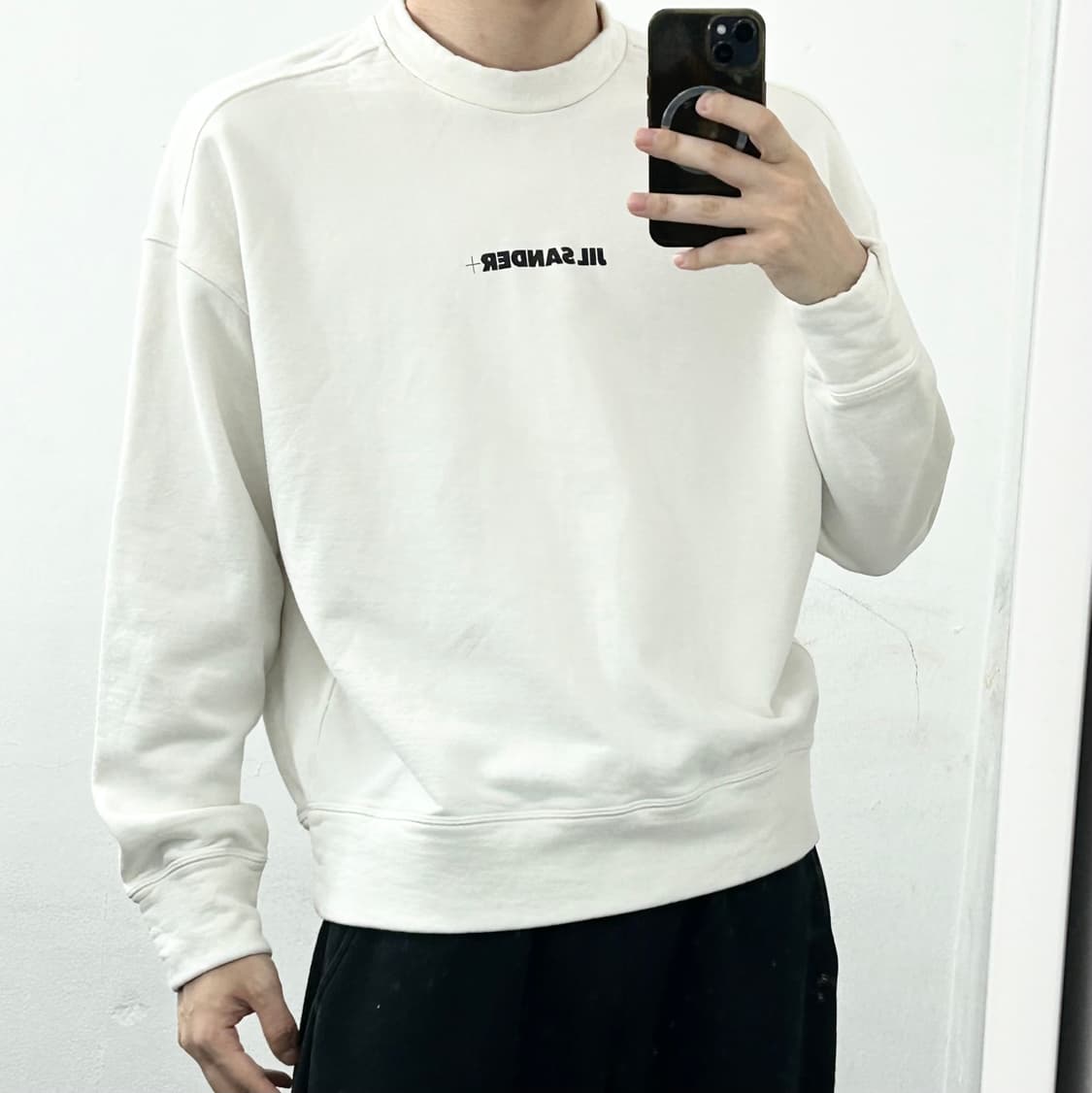 질샌더 스몰로고 맨투맨 상품이미지2