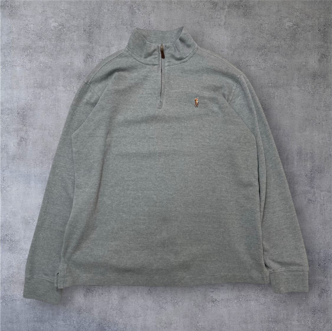 폴로 랄프로렌 그레이 에스테이트 립 하프집업 니트 XL 상품이미지2