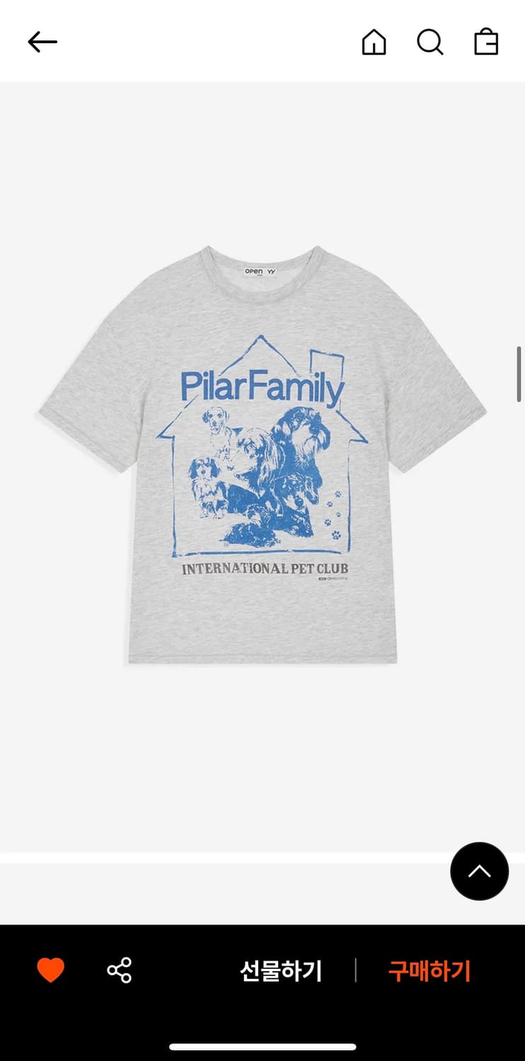 오픈와이와이 PET CLUB HOUSE TEE (GRAY) 상품이미지1