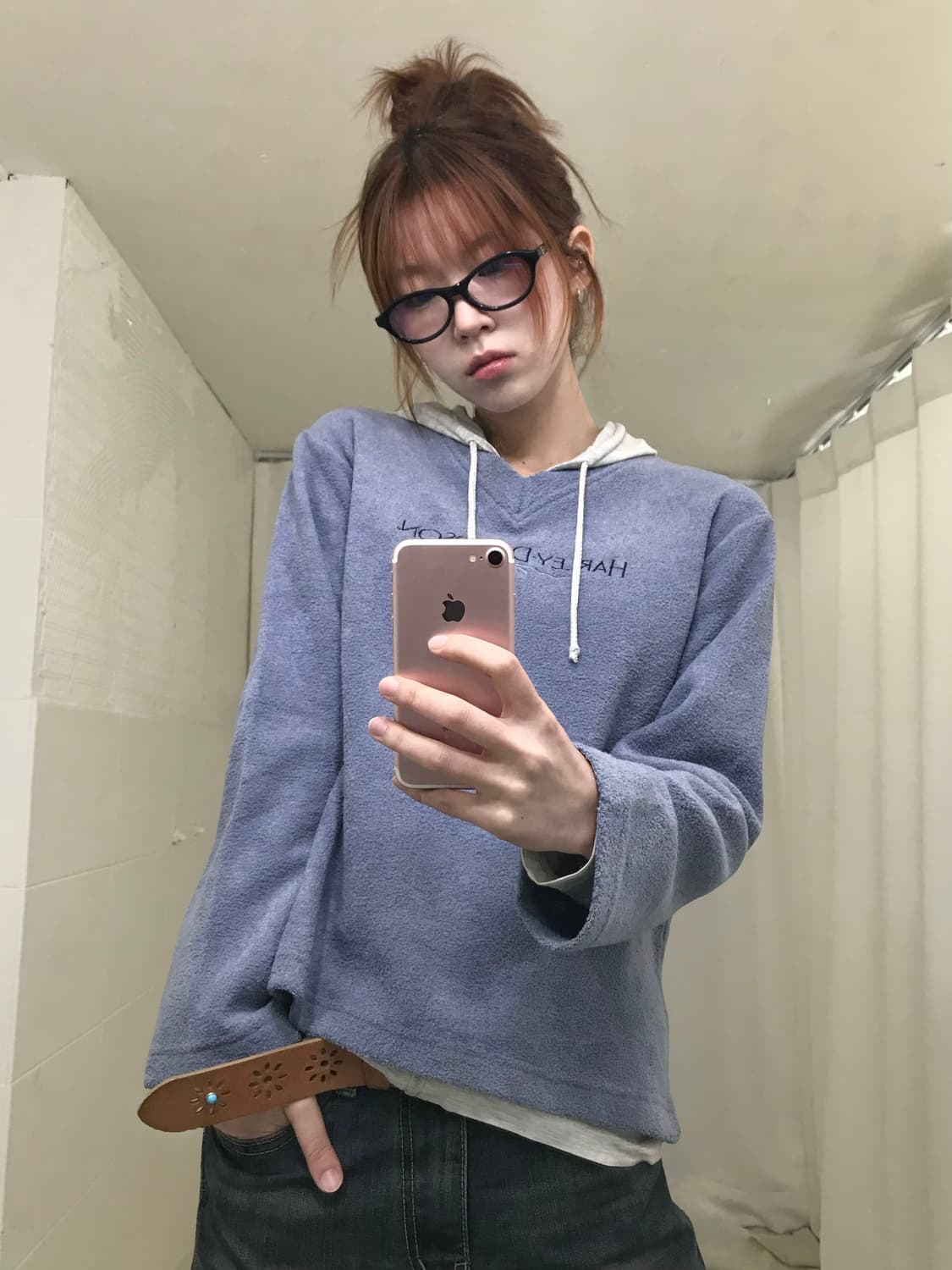 (상의 세트) 할리데이비슨 테리 맨투맨 + 그레이 후드집업 상품이미지2