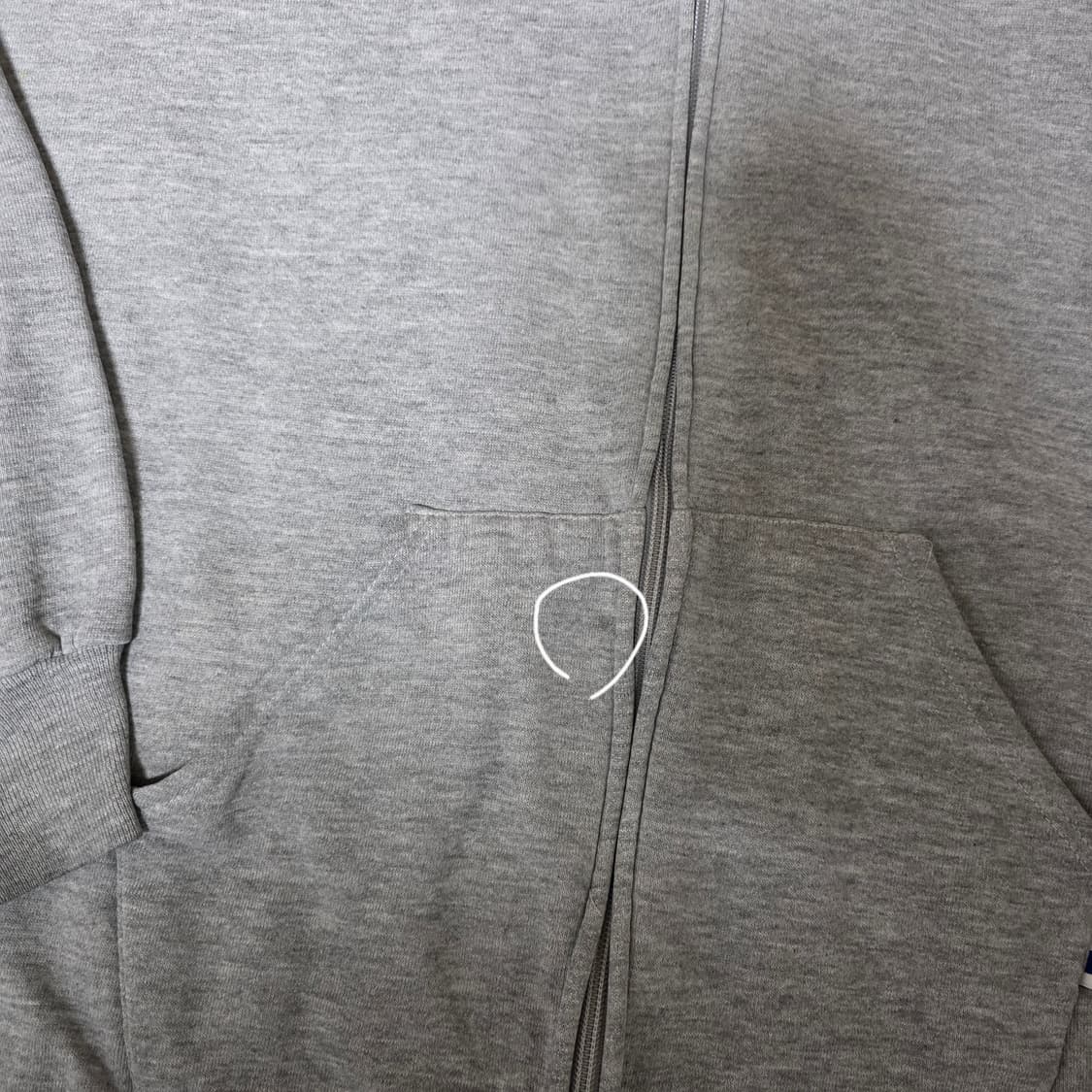 [L] 90s 러셀 애슬레틱 후드집업 라이트 그레이 ver. 뉴지퍼헤드 상품이미지3