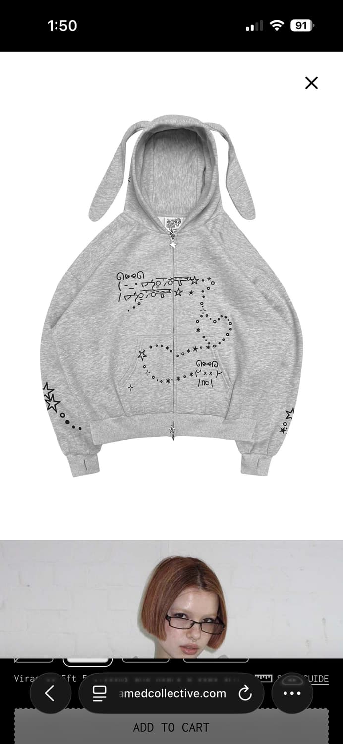 네임드 콜렉티브 후드집업 그레이 상품이미지2