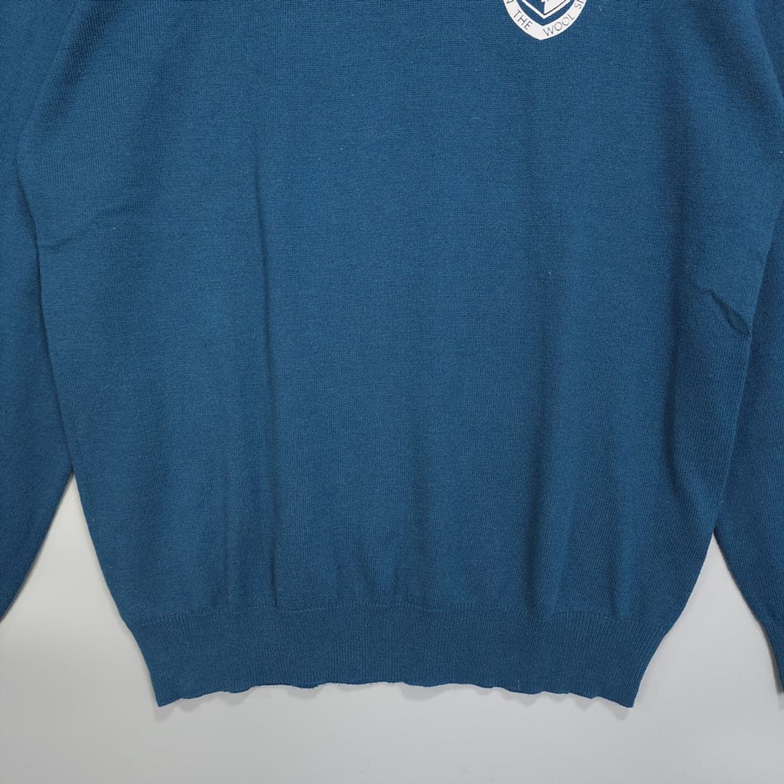 울시 WOLSEY 로고 크루넥 니트 블루 L 상품이미지3