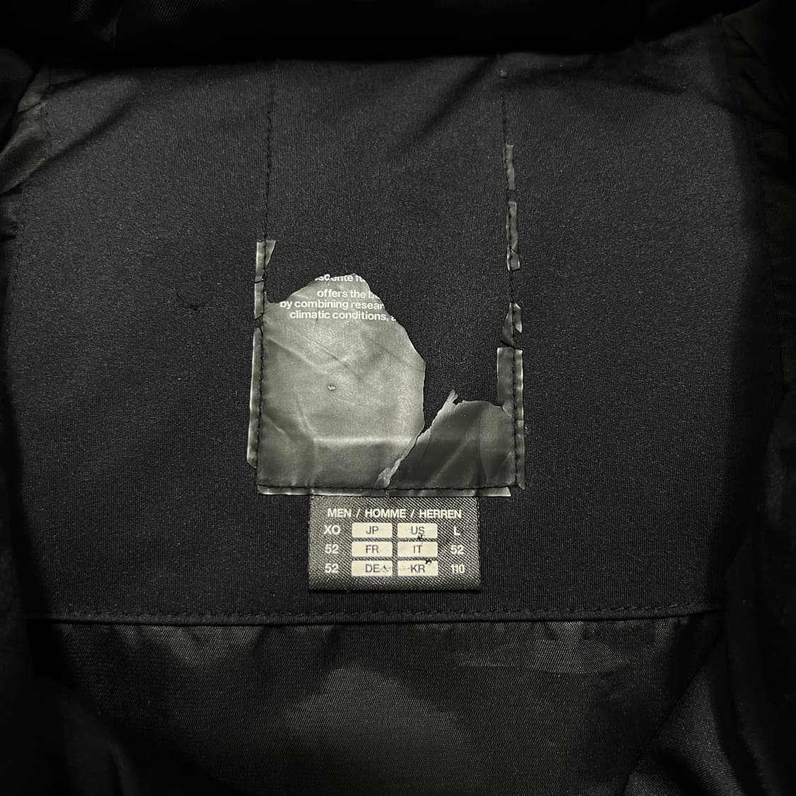 데상트 아우디 덕다운 스폰서패치 스키패딩 점퍼 [블랙] L/100 상품이미지7