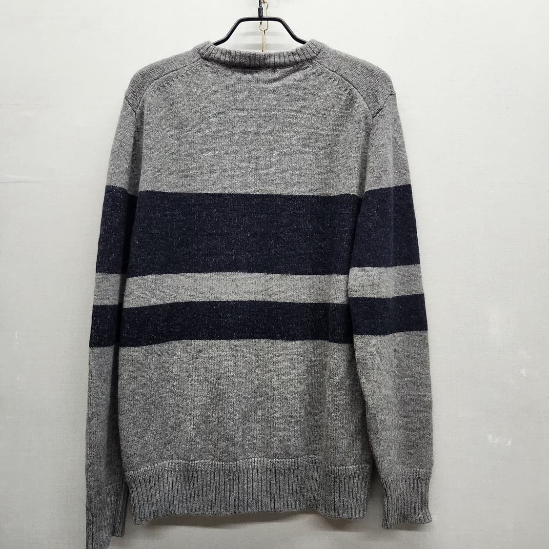 헤지스 스트라이프 로고 울 니트 100(M) 상품이미지3