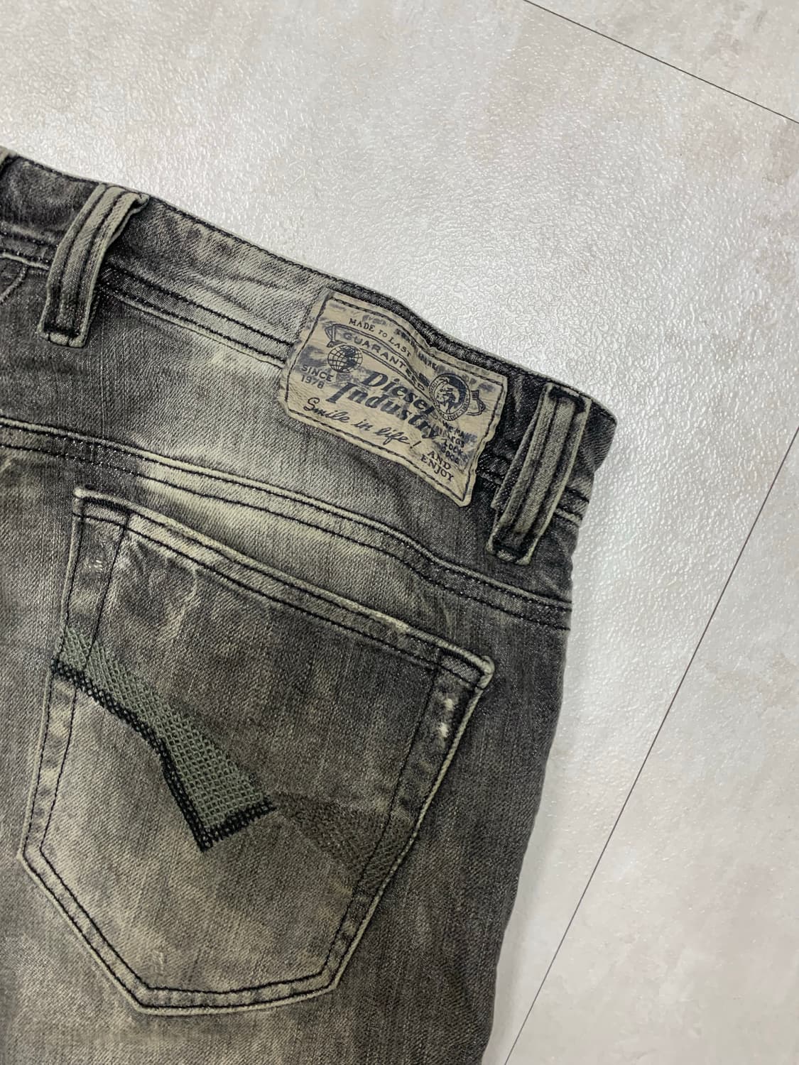 디젤 빈티지 블랙 데님 팬츠  상품이미지9