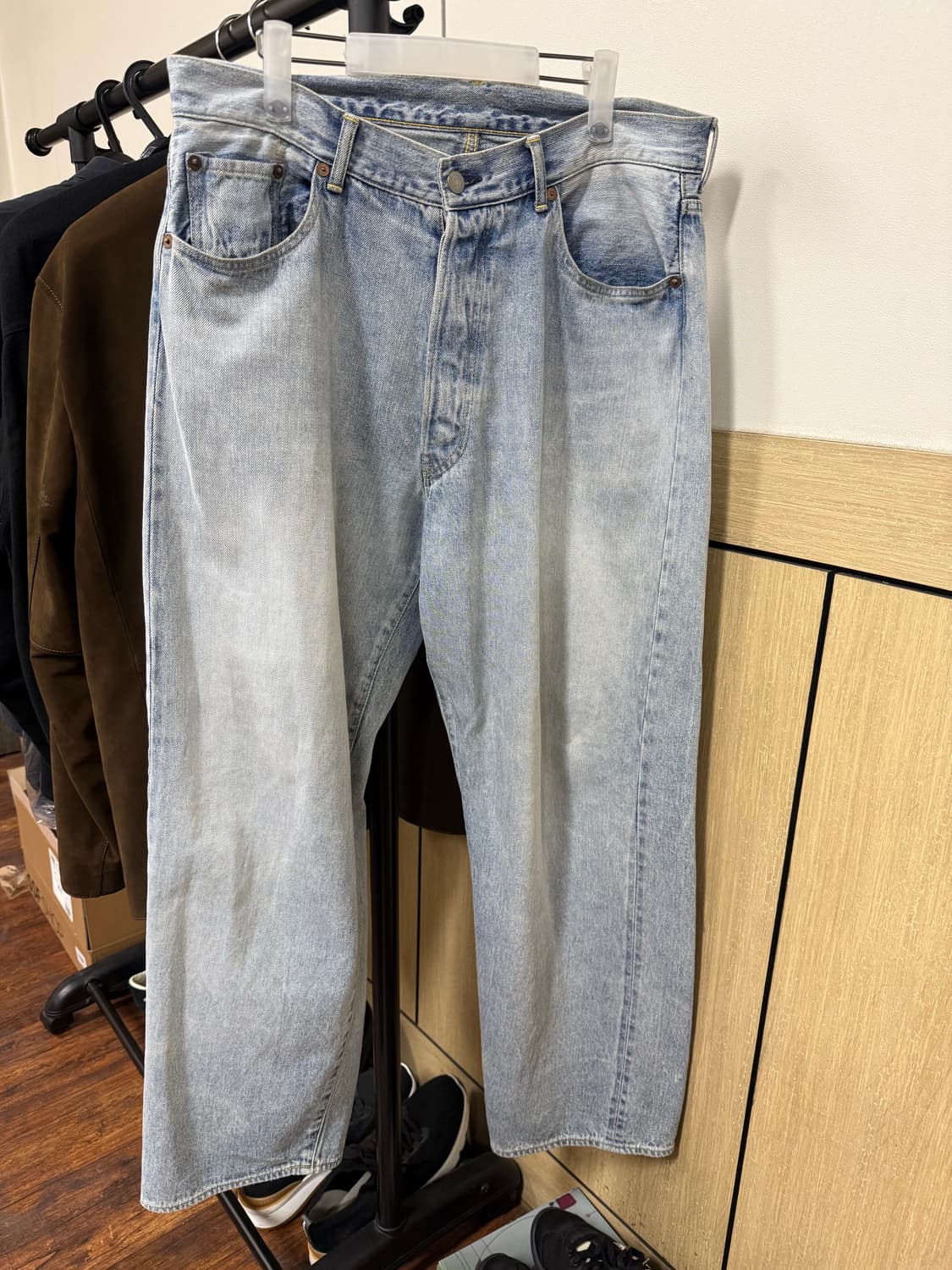 [2] 코모리 22aw 블리치 데님 팬츠 해 상품이미지1