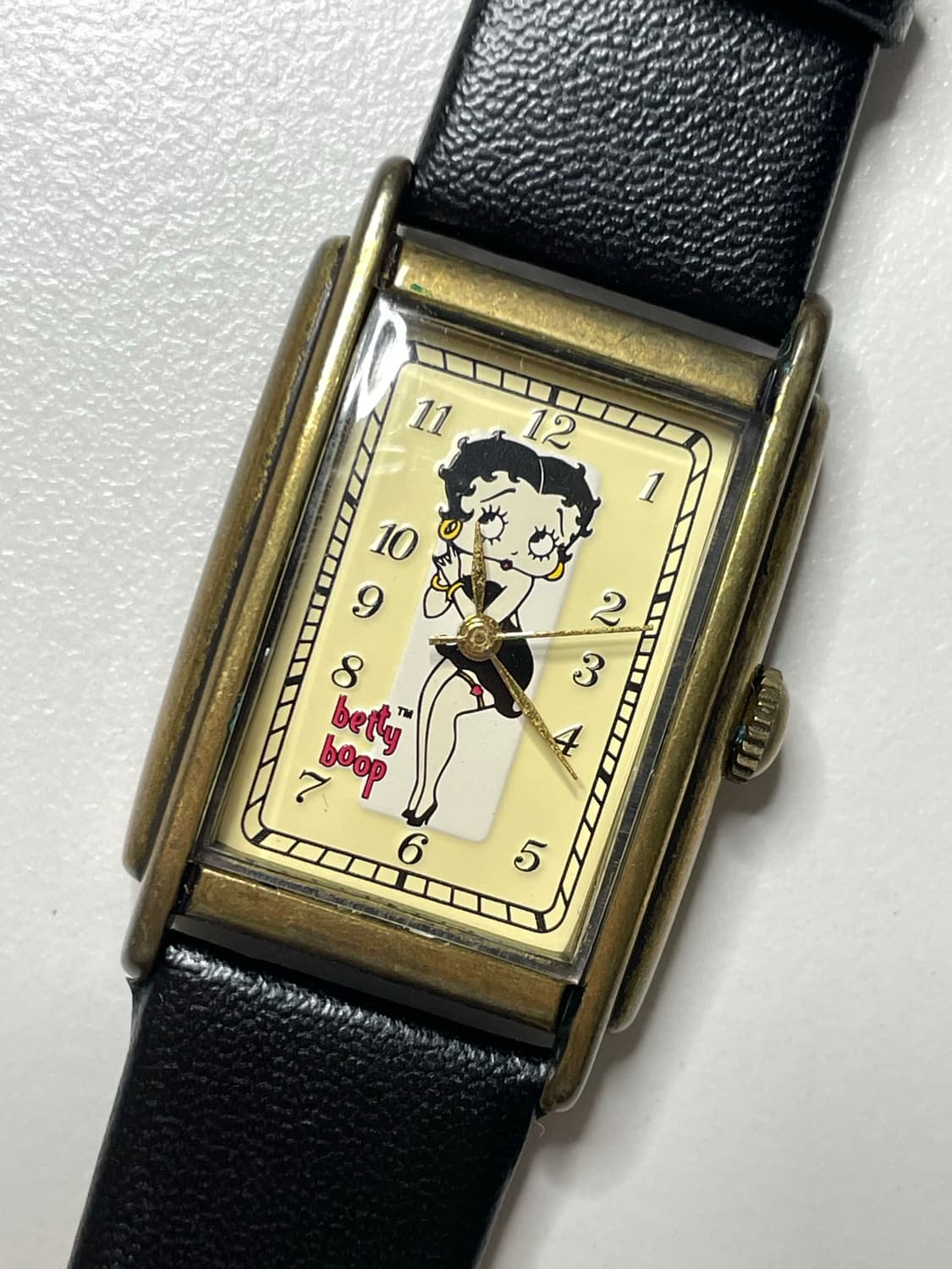 90's Betty Boop x FOSSIL 베티붑 빈티지 사각 시계 상품이미지1
