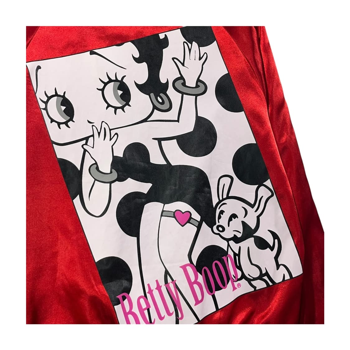 [Betty Boop] 베티붑 백프린트 새틴 자켓 상품이미지4