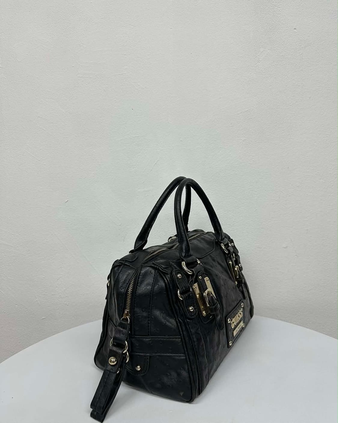 게스 Y2K 오스트리치 엠보 가죽 보스톤 숄더 & 토트백 상품이미지3