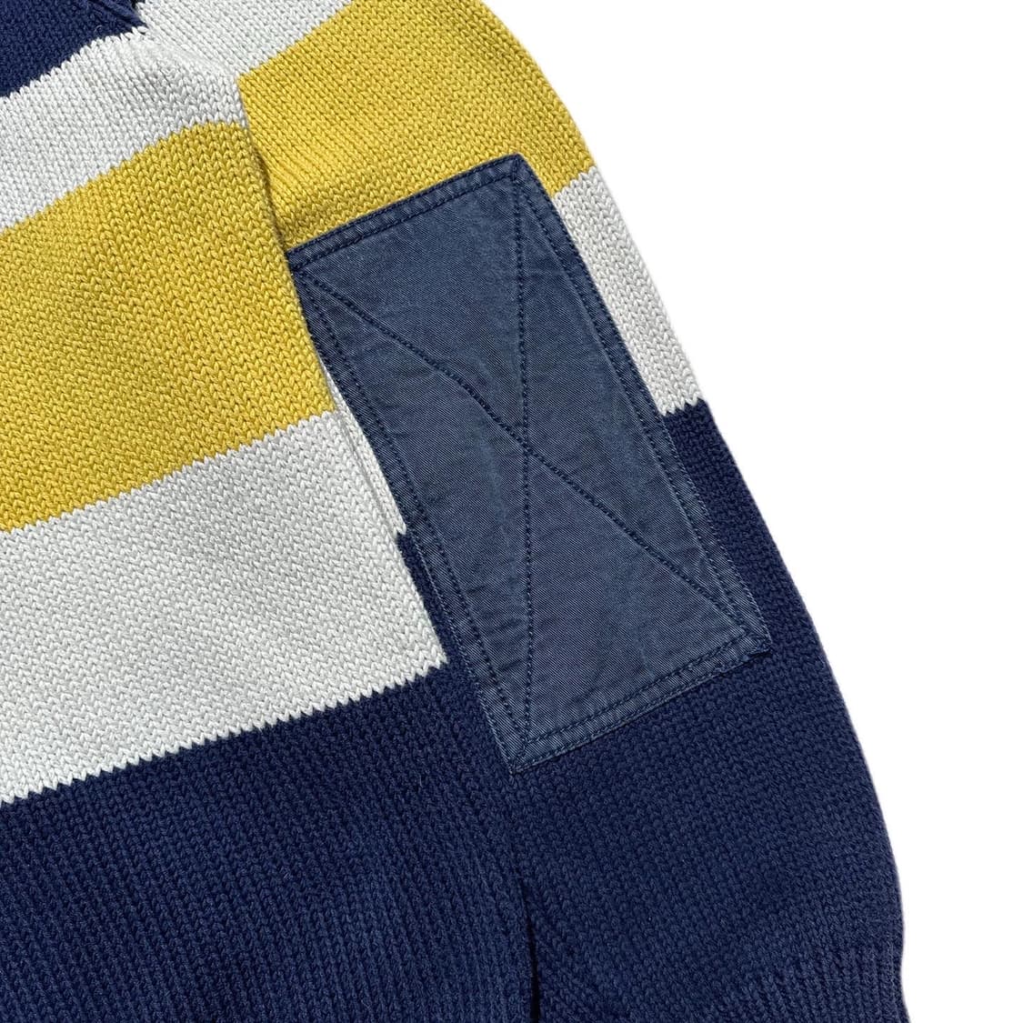 폴로 숄카라 토글 버튼 스트라이프 니트 상품이미지5