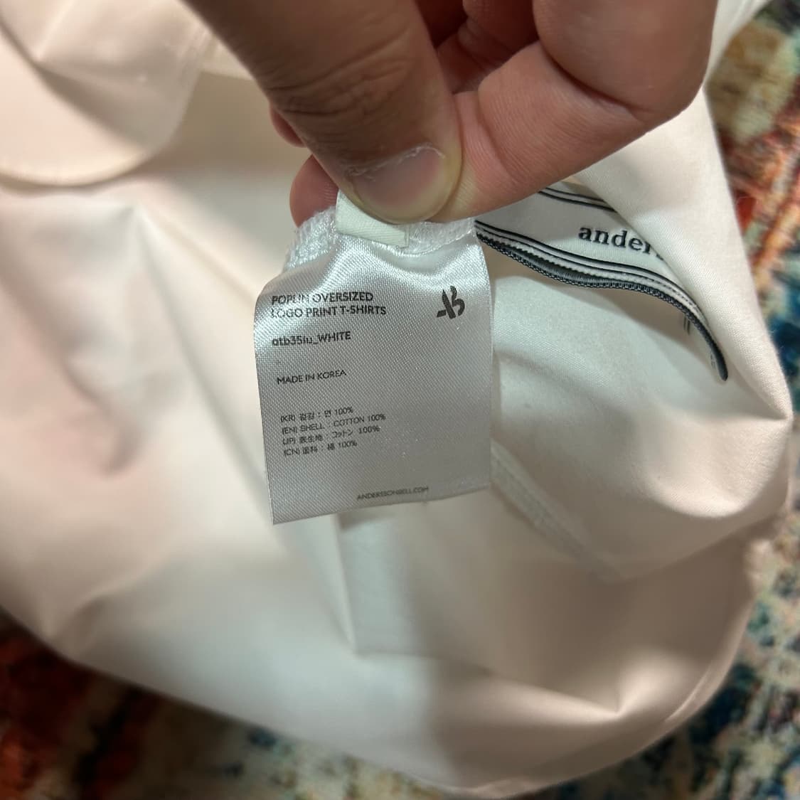 [XL] 앤더슨벨 19FW POPLIN 오버사이즈 로고 반팔 상품이미지7