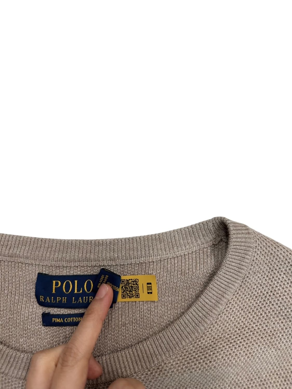 폴로 QR신형 피마코튼 니트슬리브 베이지 (L) 상품이미지7