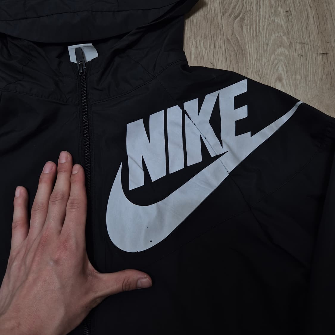 나이키 키즈 패커블 빅로고 후드 바람막이 자켓 L(12-13) 상품이미지5