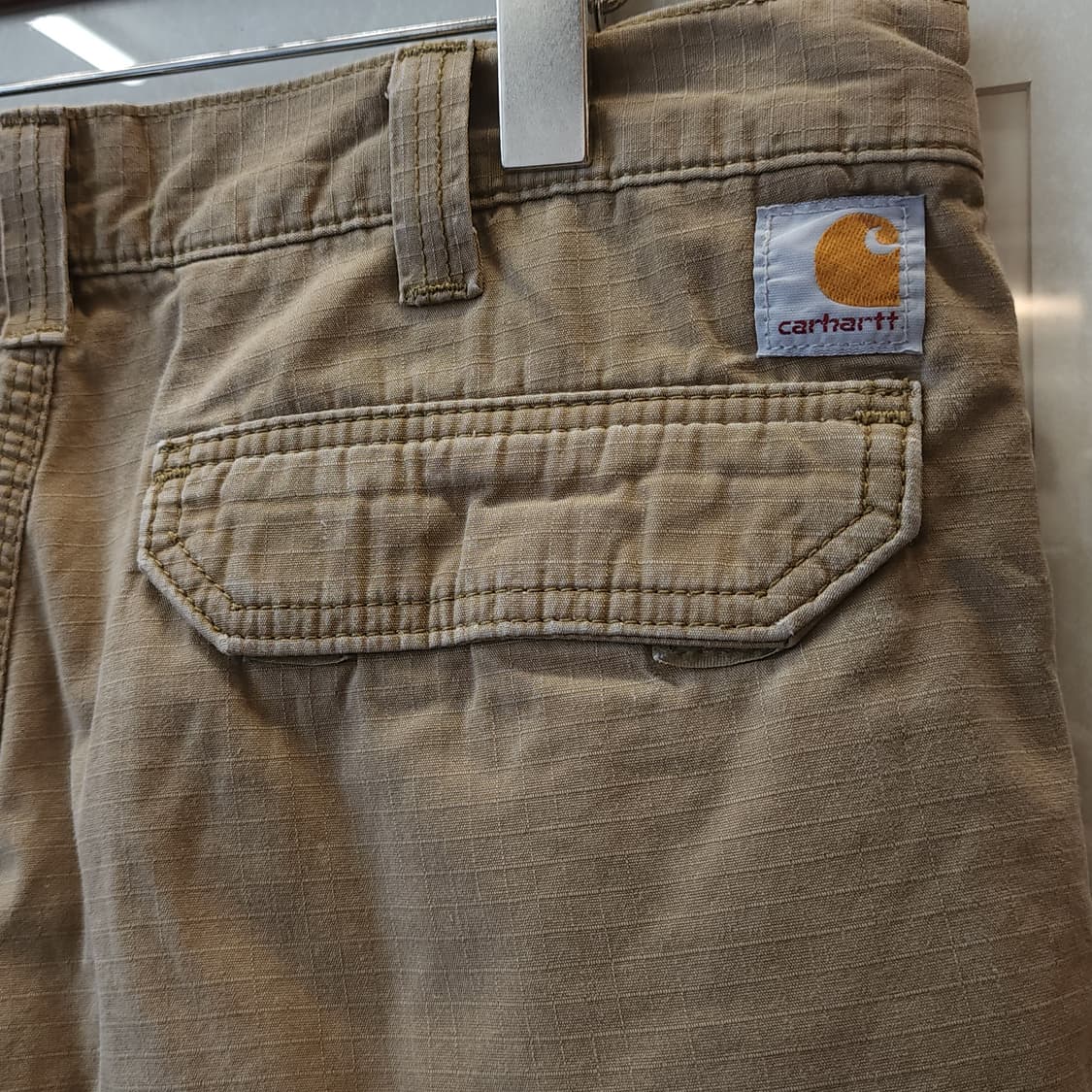칼하트 워크팬츠 립스탑 카고 팬츠 브라운 33x32 상품이미지10