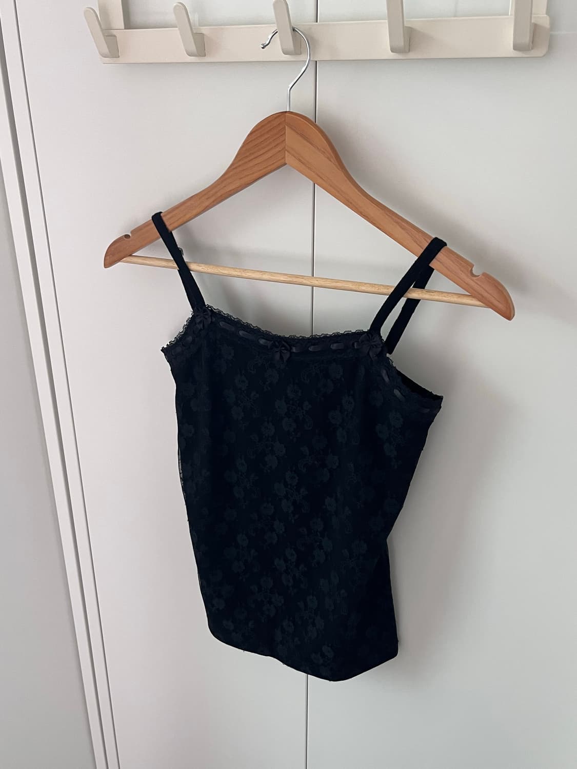 Vintage 블랙 장미 레이스 슬리브리스 상품이미지1