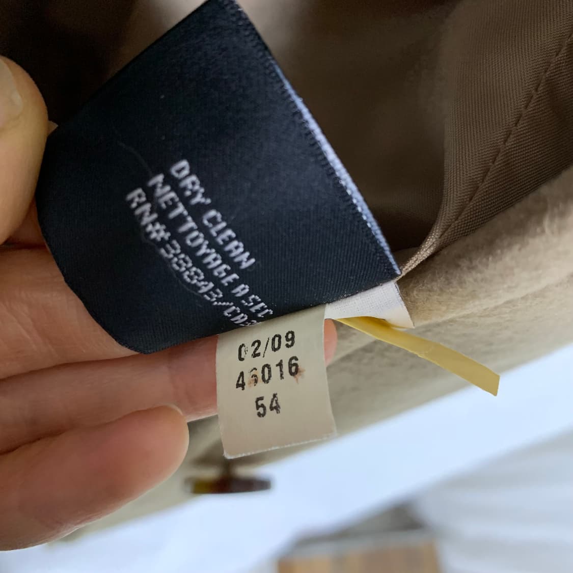 DKNY 캐시미어 모직 코트 베이지 빈티지 여성 롱코트 상품이미지6