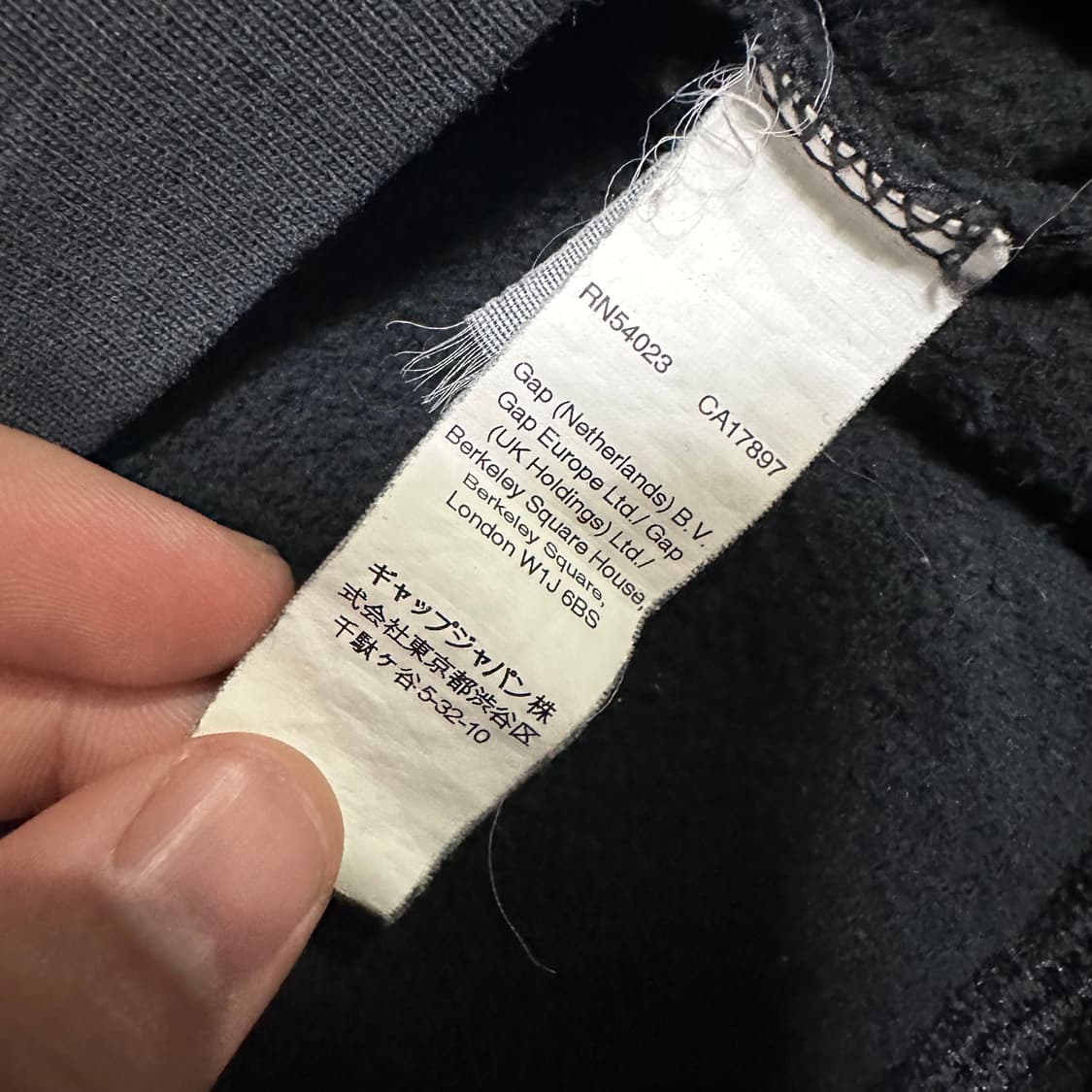 (M추천) GAP 갭 블랙 후드티 상품이미지3