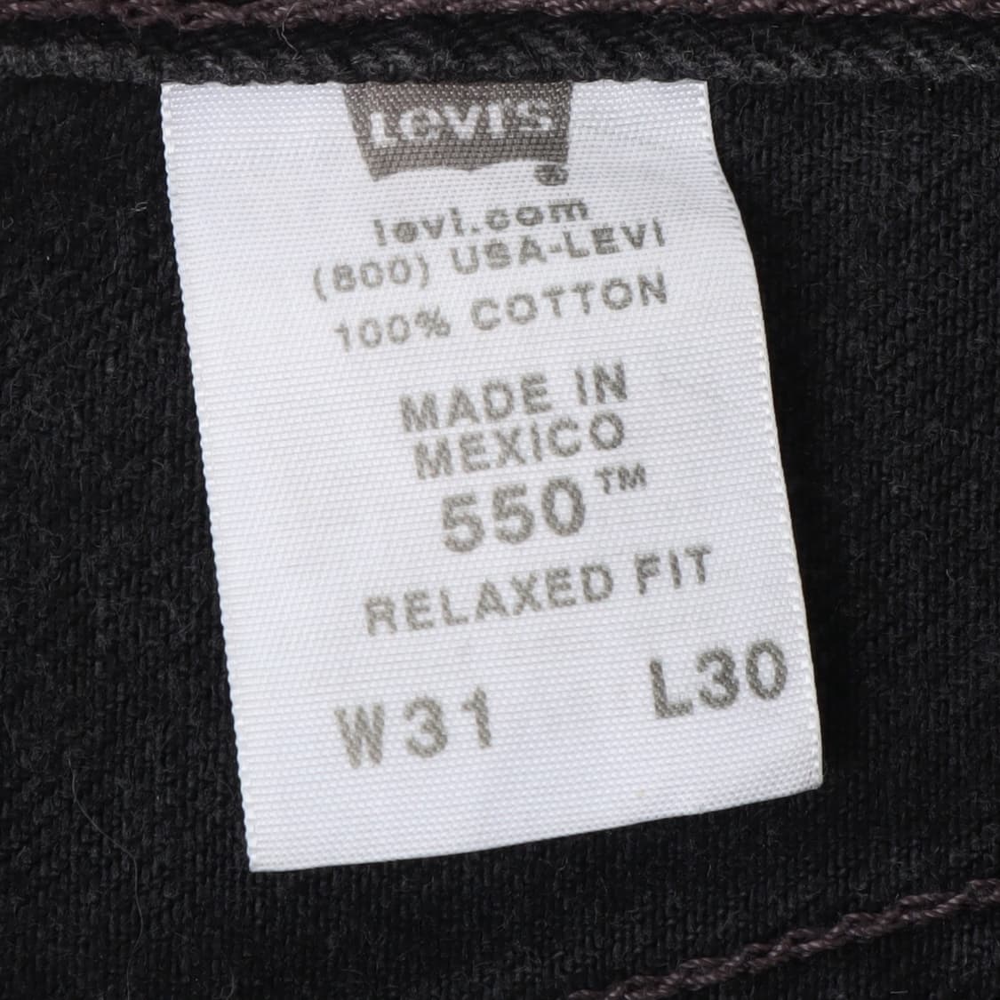 리바이스 550 릴렉스드 핏 블랙 데님팬츠 상품이미지8