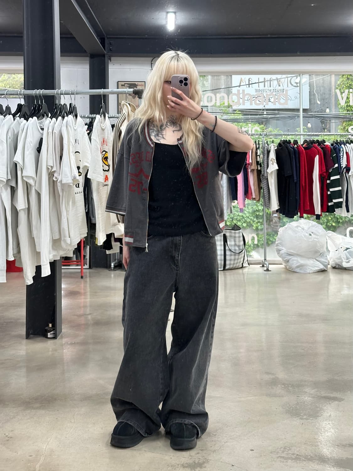 히스테릭 글래머 히스걸 반팔 집업 상품이미지2