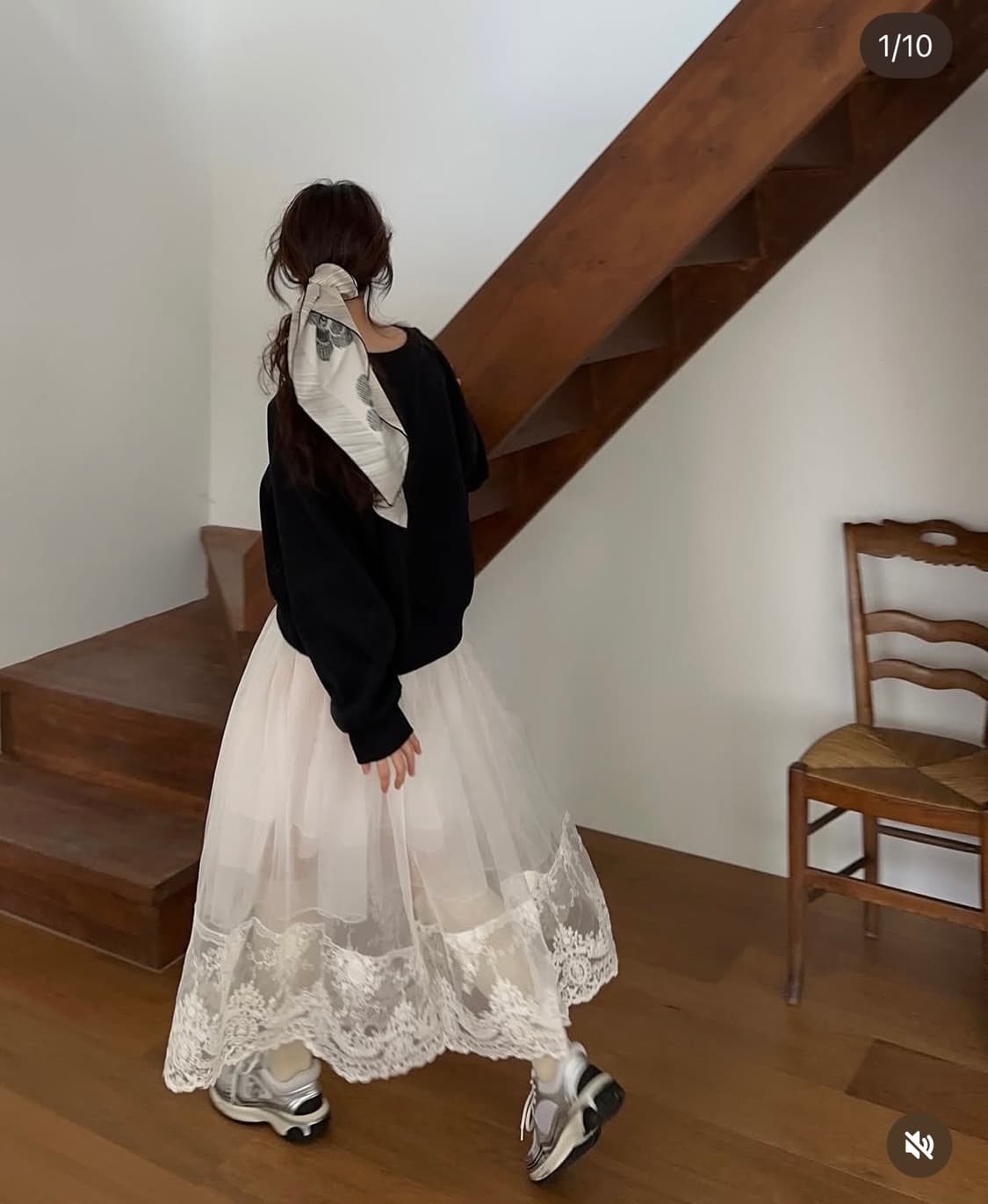 드레스반티아 레이스 레이어드 롱스커트 샤스커트 오간자 웨딩스냅 셀프웨딩 상품이미지5