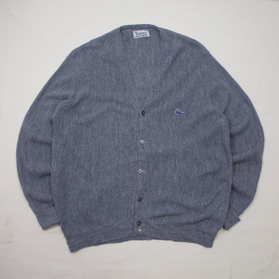 60s IZOD 라코스테 올른 아크릴 가디건 그레이 상품이미지1