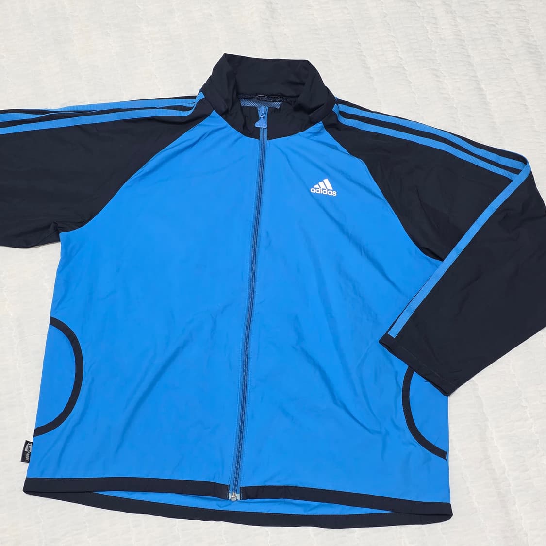 일본빈티지 아디다스 올드스쿨 블루x블랙 바람막이 져지트랙탑 상품이미지2