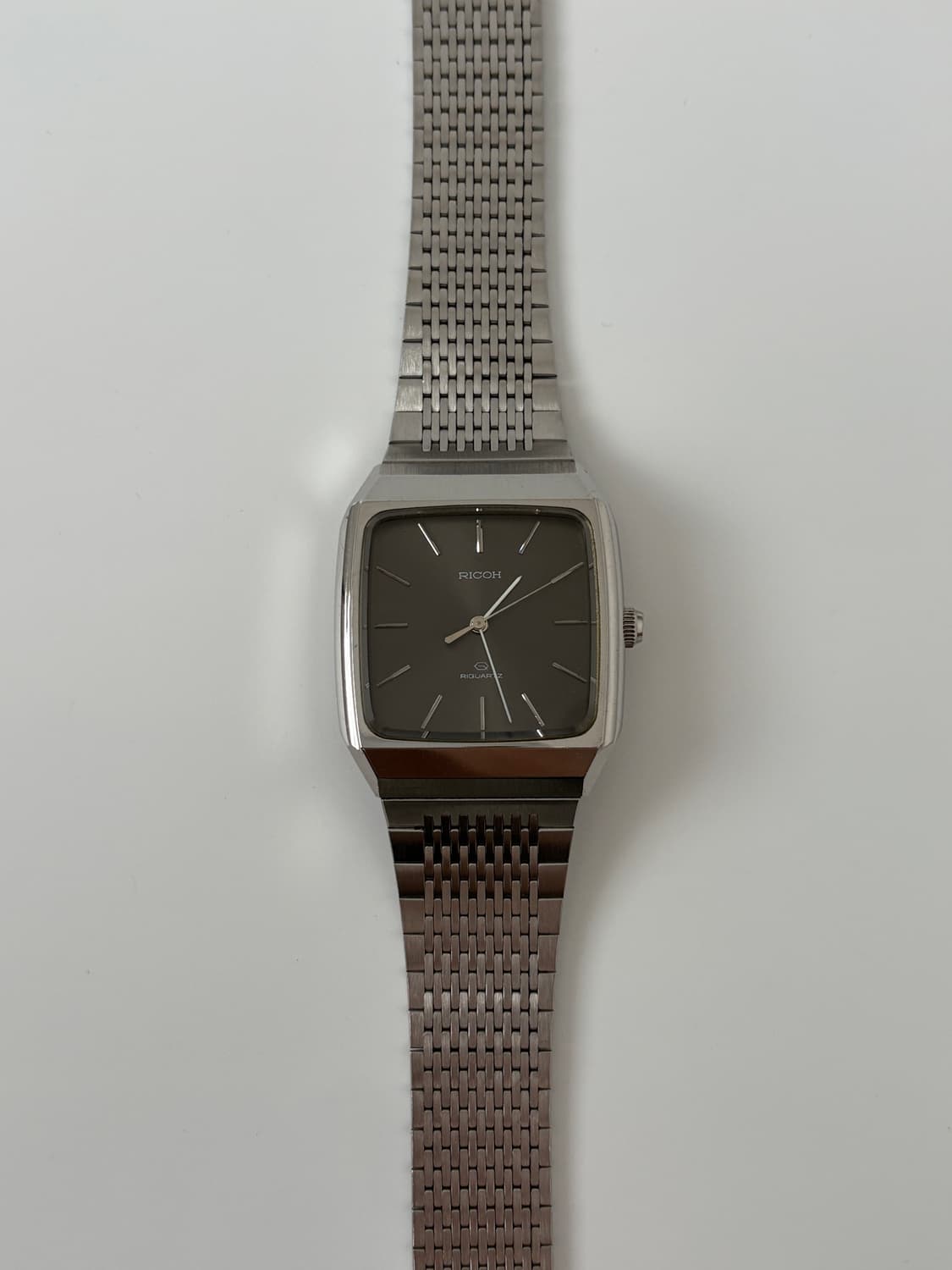 80s chacole dial silver sqaure requartz 상품이미지3