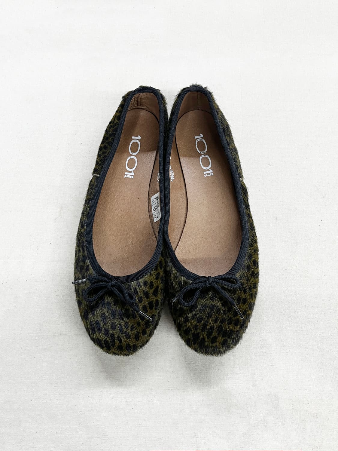  1001PATTES made in italy 레오파드 송치  플랫 슈즈 상품이미지1