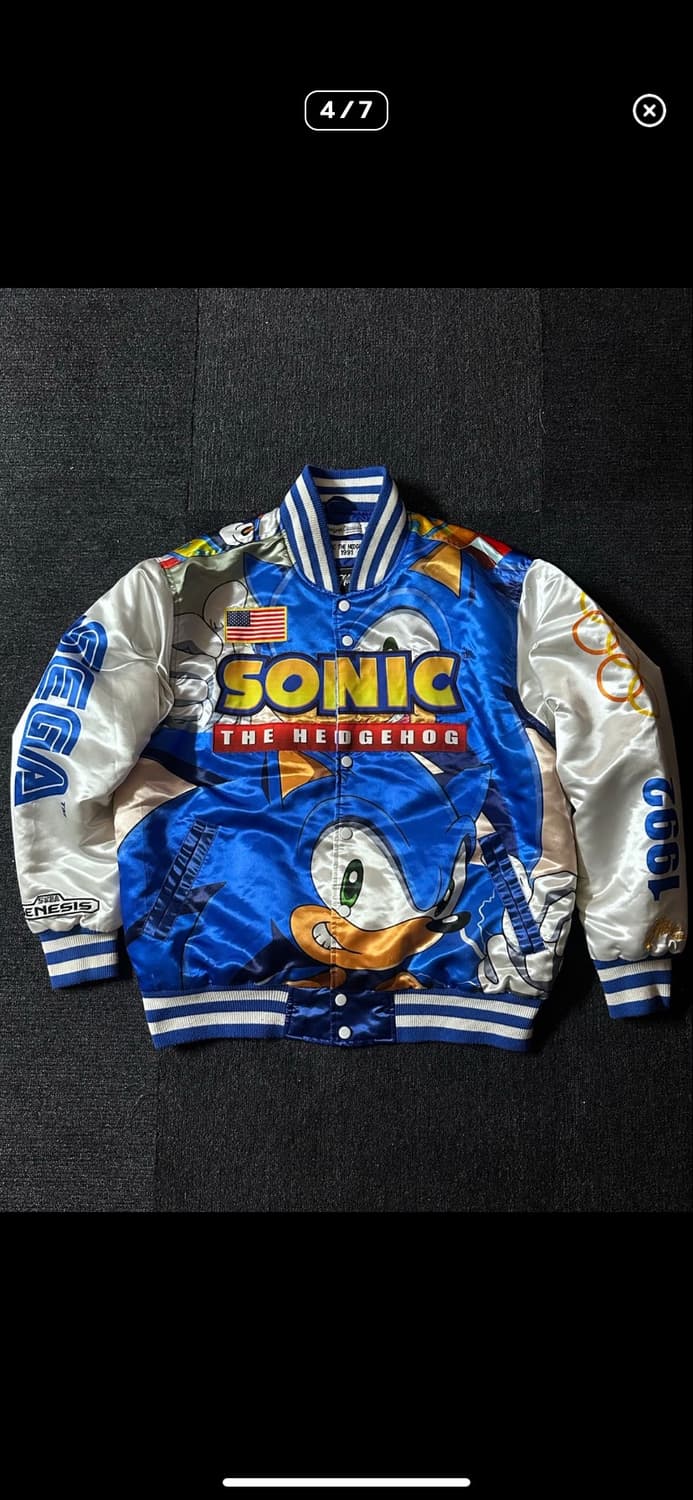 SEGA Headgear 클래식 소닉 더 헤치옥 1992 사틴 자켓 상품이미지4