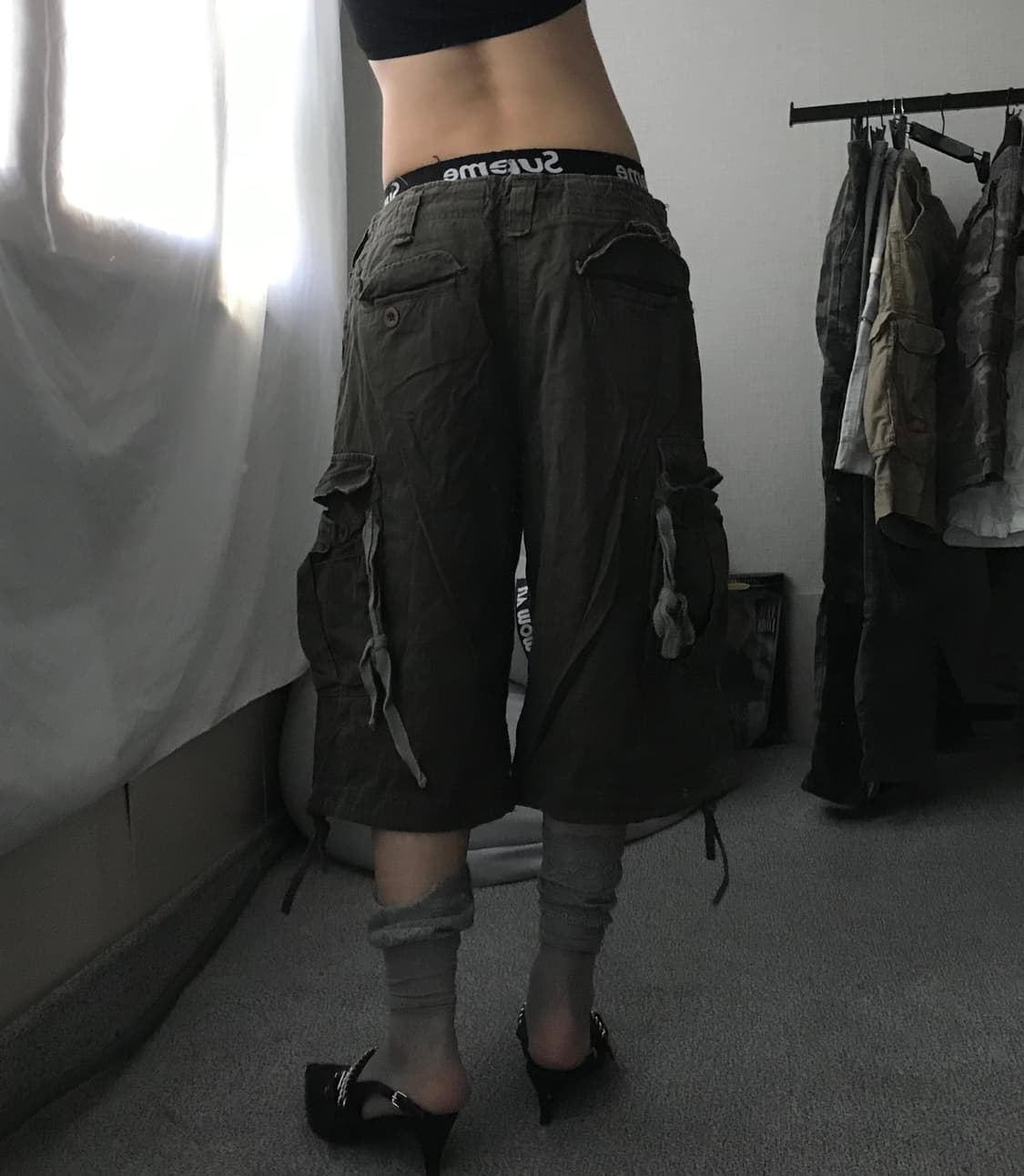 브라운 와이드핏 버뮤다 팬츠 상품이미지4