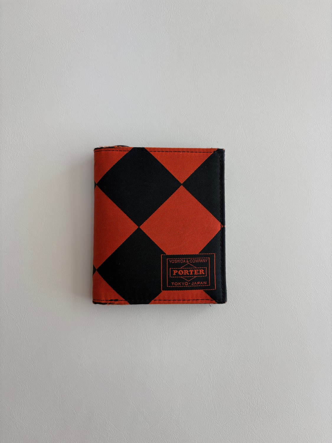 요시다 포터 다이아몬드 체크 패턴 카드 지갑 상품이미지2