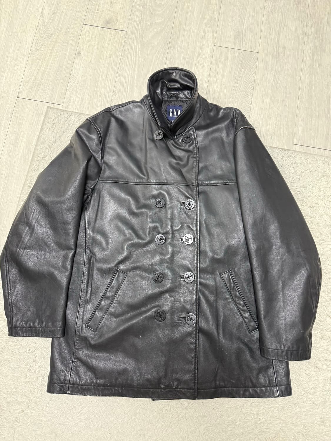 (L) oldgap 올드갭 레더 피코트 상품이미지1