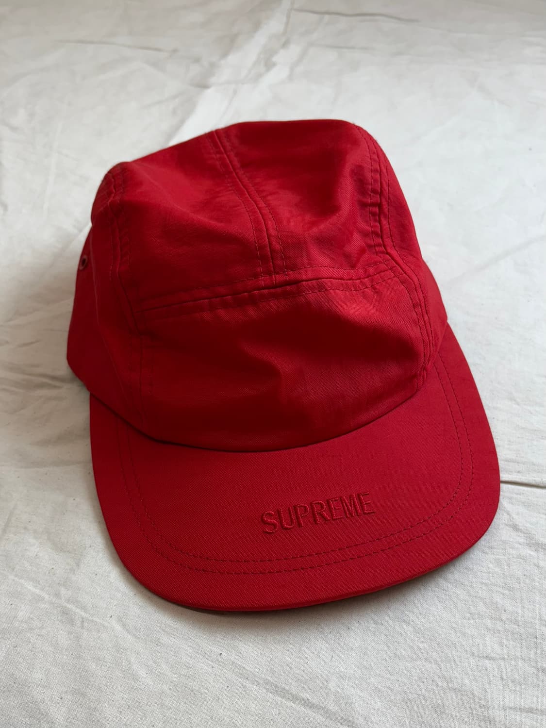 Supreme 슈프림 자수로고 레드 캠프캡 상품이미지2