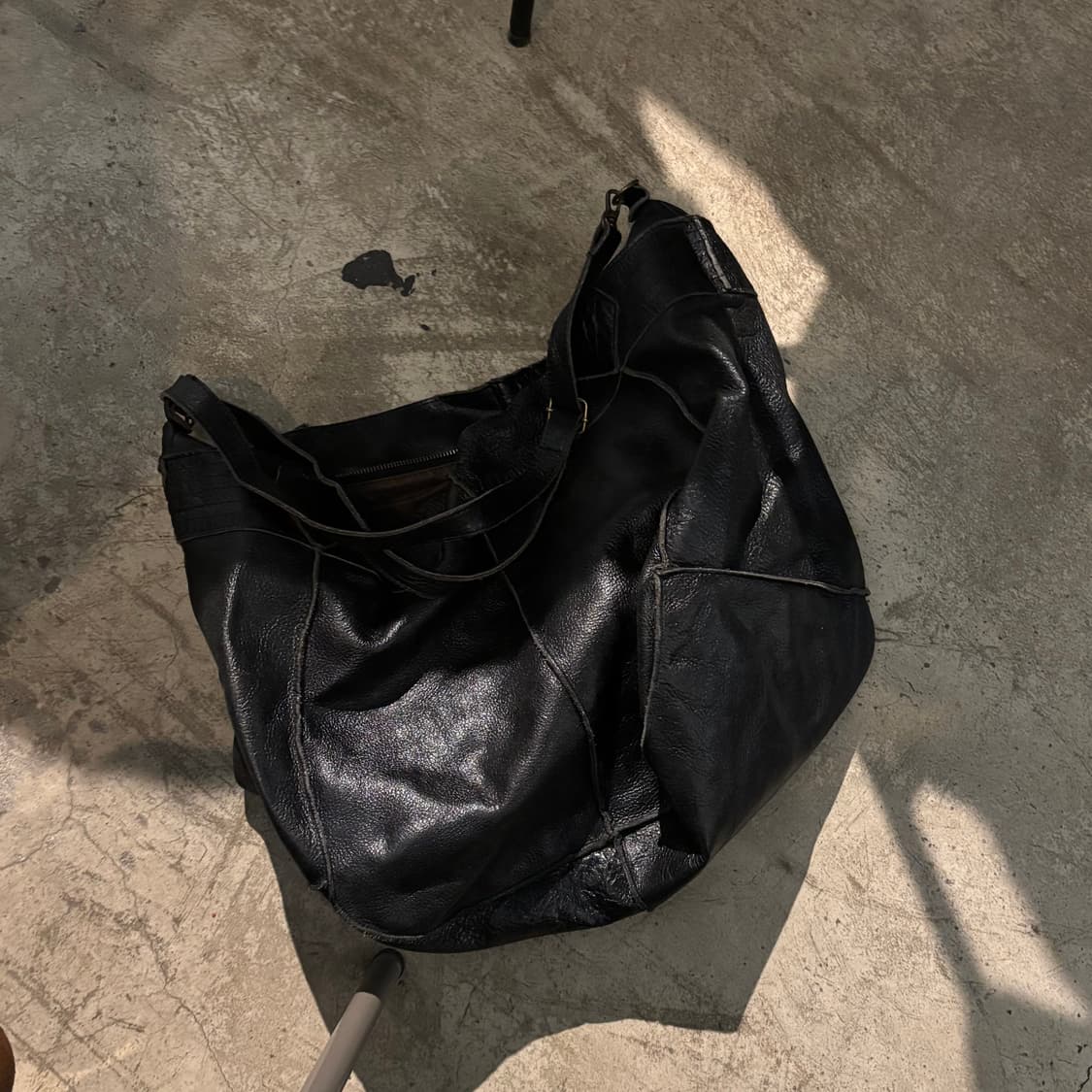 vtg cowhide big tote bag 상품이미지5