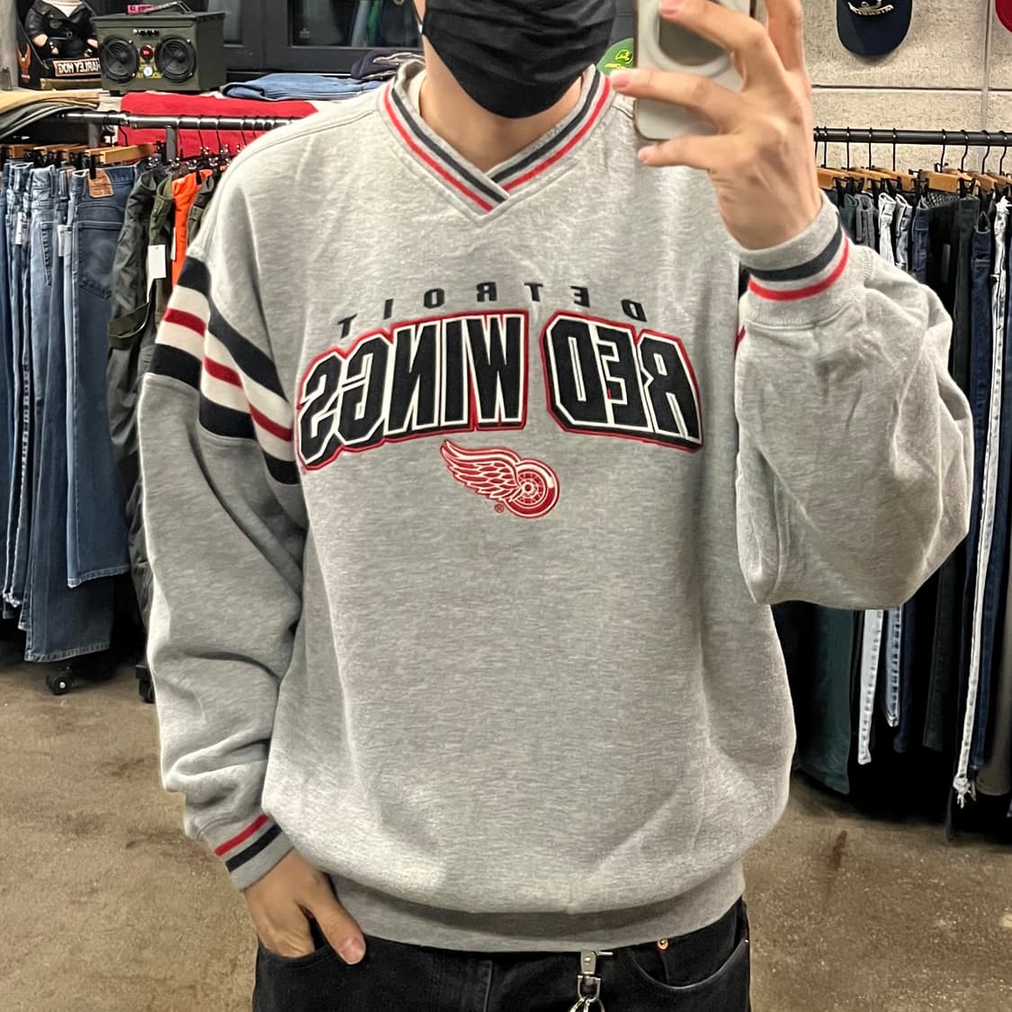 90s NHL 디트로이트 레드윙스 스웻셔츠 (105) 상품이미지5