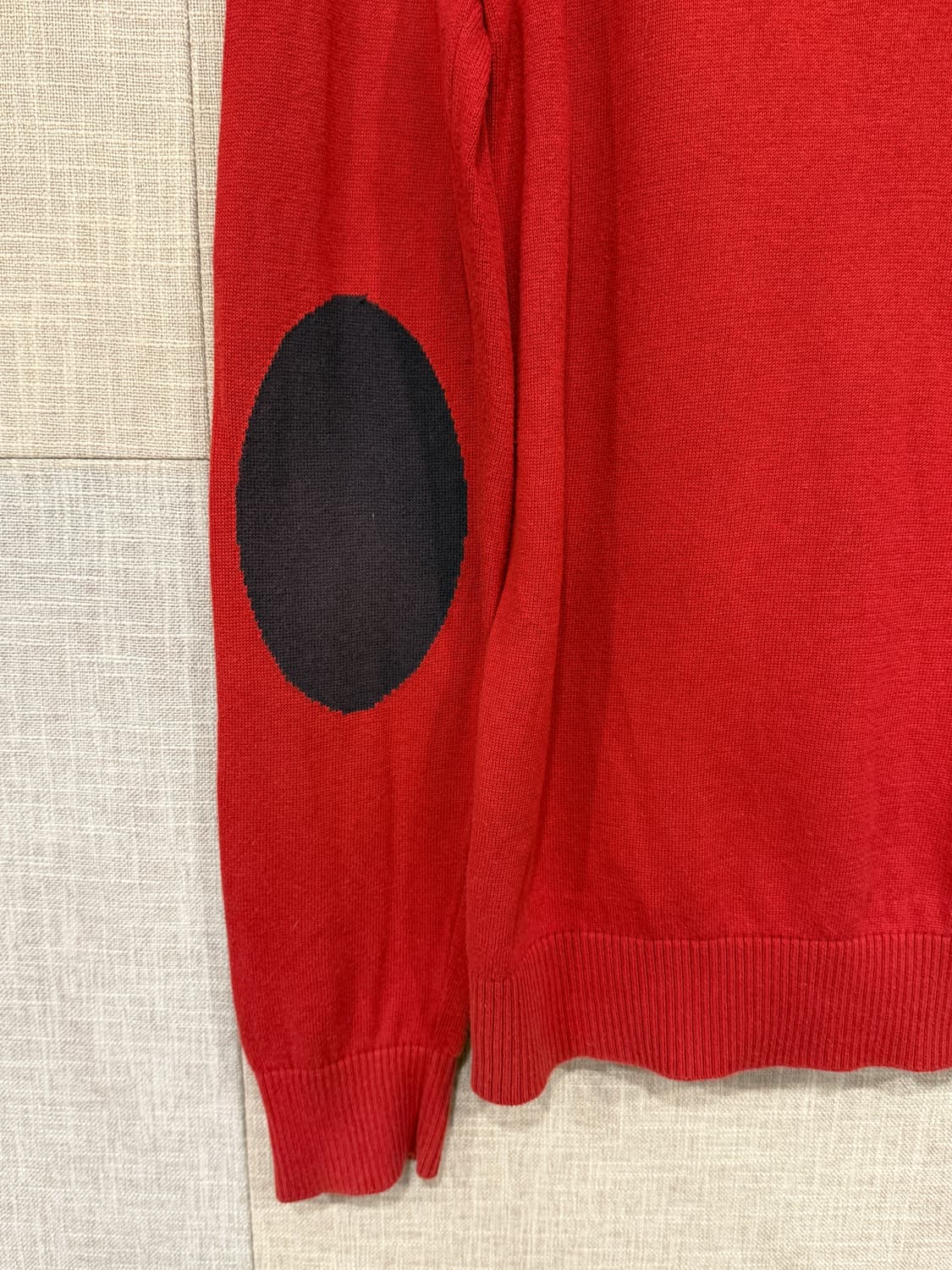 라코스테 라이브 투웨이 엘보우패치 니트 집업 4 레드 상품이미지6