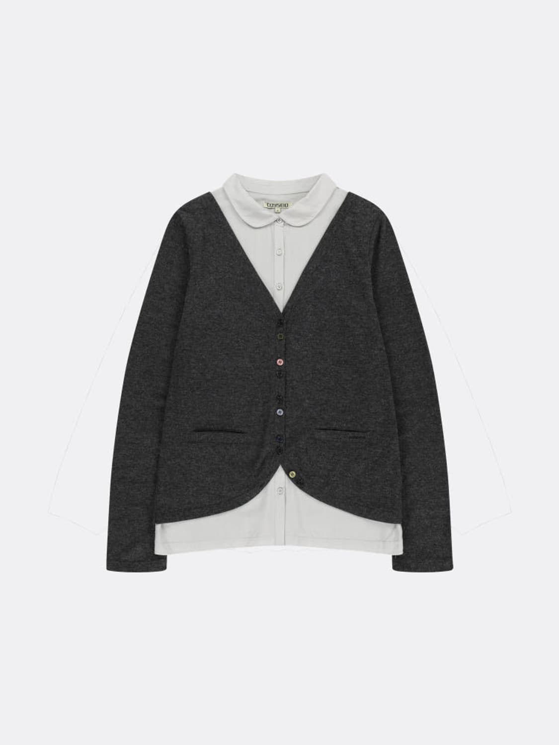 코이세이오 레이어드 셔츠 가디건 상품이미지1