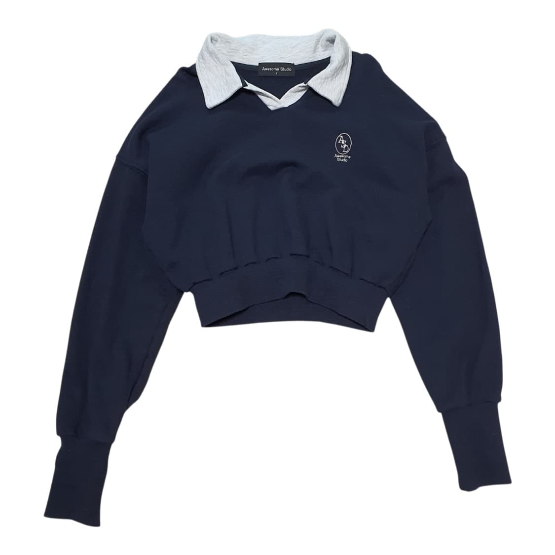 Awesome studio 어썸스튜디오카라 배색맨투맨 F  상품이미지1